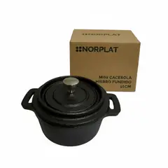 NORPLAT - Mini Olla Cacerola Hierro Fierro Fundido Induccion -