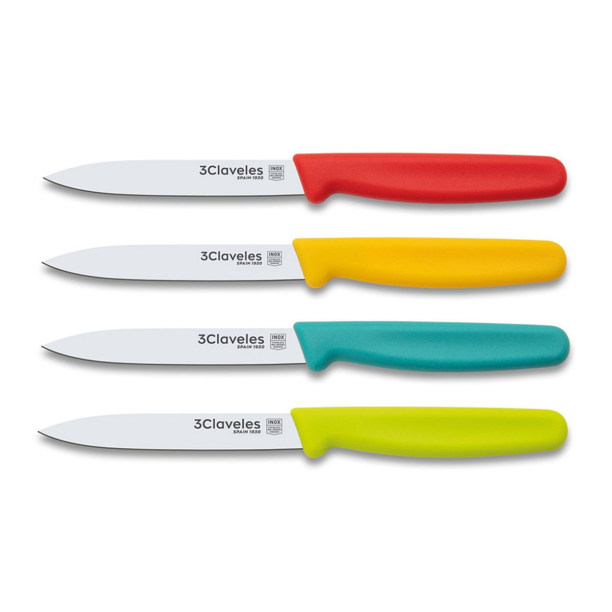 3 CLAVELES - Cuchillo Verdura 10 cm colores (unidad) Tres Claveles