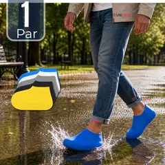 UTILISIMO - Fundas Cubre Zapatos Hombre Impermeable Surtidas Silicona Antideslizante 1 Par