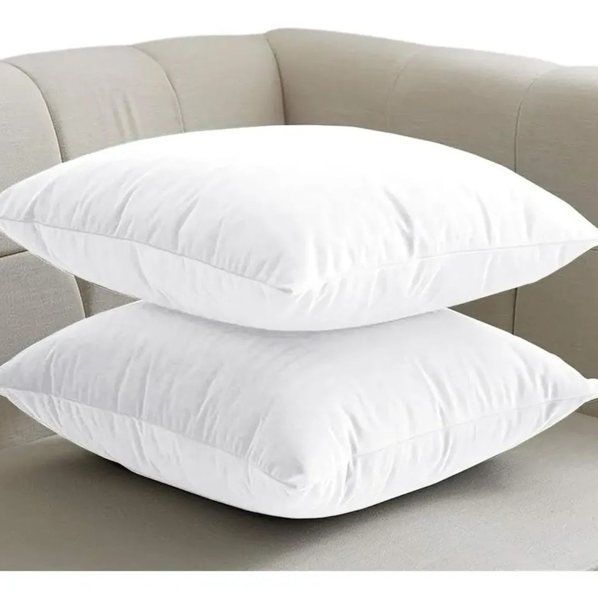 GENERICO - Pack de 4 Cojines Blancos Normal 45x45 cm