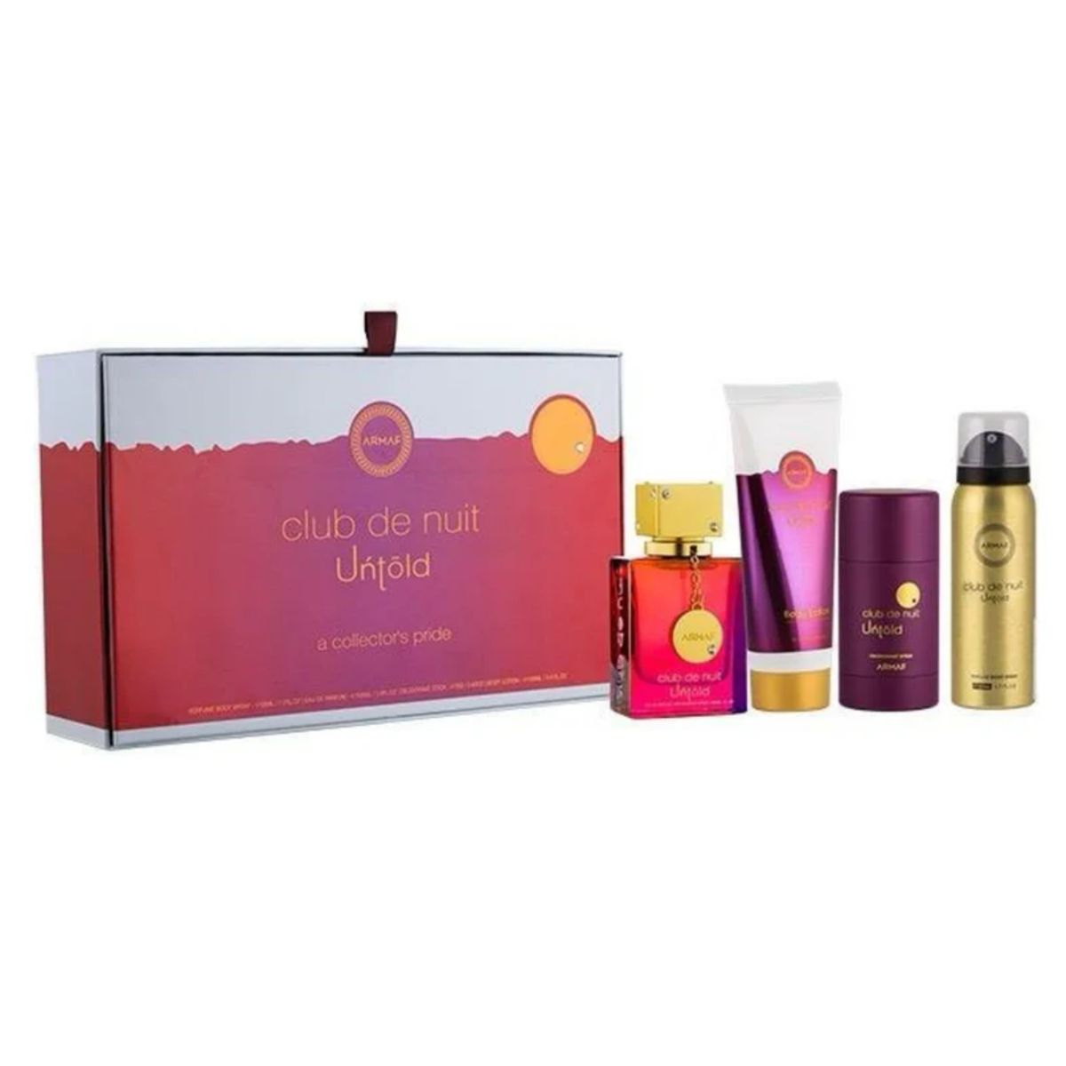 ARMAF - Set Perfume Club de Nuit Untold EDP 105 ml + BS 50 ml + Deo 75g. + BL 100 ml Armaf