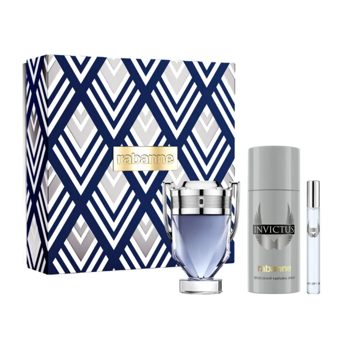 RABANNE - Set Perfume Invictus EDT 100 ml + Mini 10 ml + Deo 150 ml 2026 Paco Rabanne