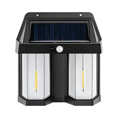 NOVYSTOR - Lámpara Solar Doble LED Sensor Movimiento Exterior IP65