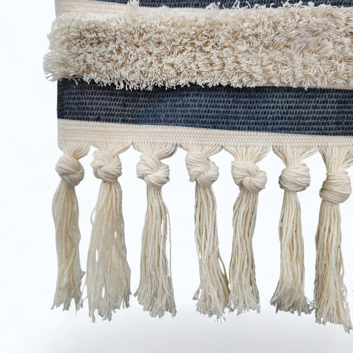 GENERICO - Alfmobra Pasillera Baja De Cama Kilim Tejida Con Flecos Boho Estampada 180x60cm