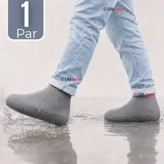 UTILISIMO - Fundas Cubre Zapatos Gris Impermeable Surtidas Silicona Antideslizante 1 Par