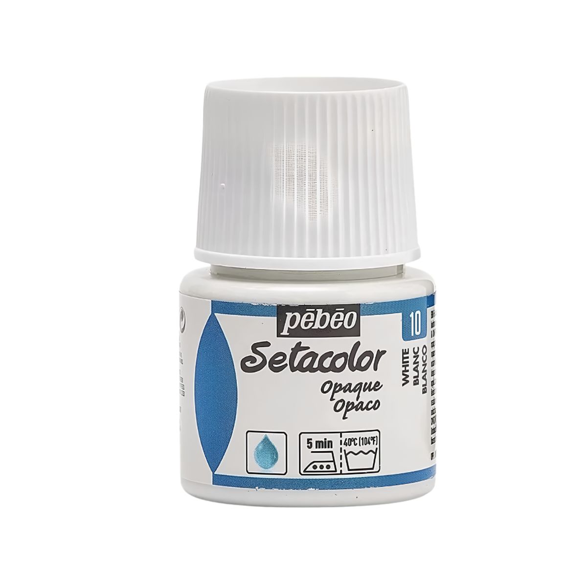 PEBEO - Pintura Para Tela Frasco 45 Ml Setacolor Textil Pebeo Color 10 - Blanco