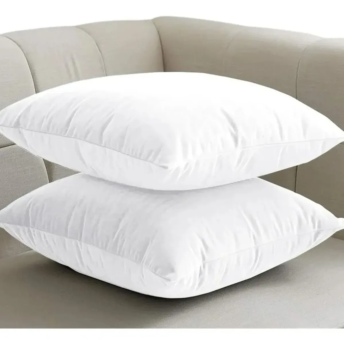 GENERICO - Pack de 2 Cojines Blancos Normal 45x45 cm