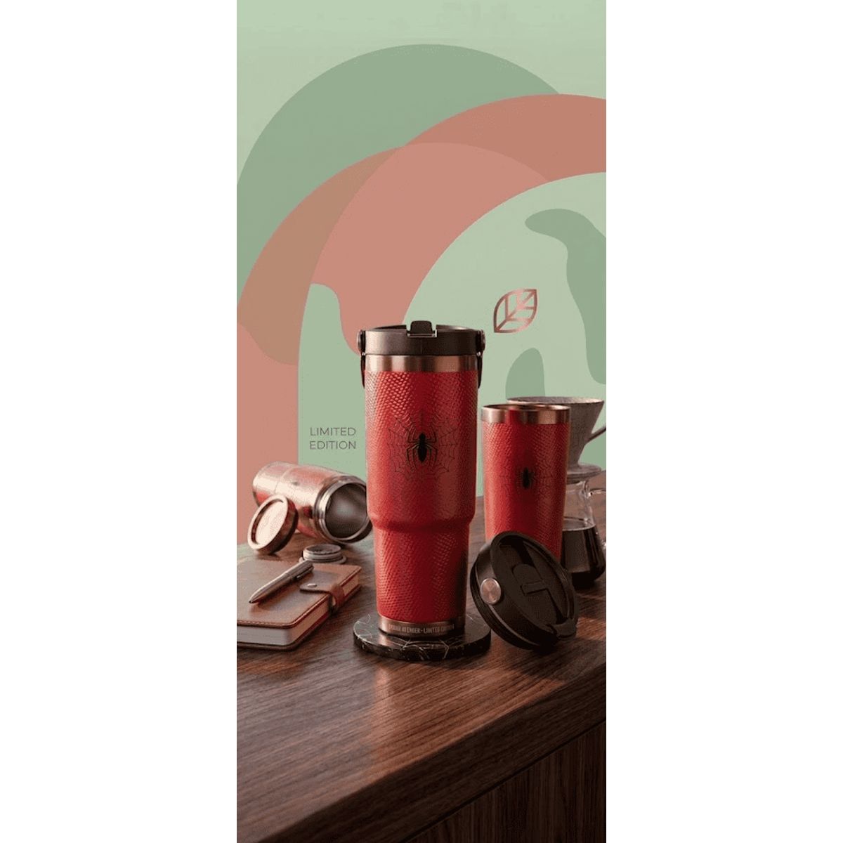 GENERICO - Termo Térmico Premium Spider 900ml  Mantiene Calor y Frío por Horas Acero Inoxidable Portátil para Café, Té y Viajes
