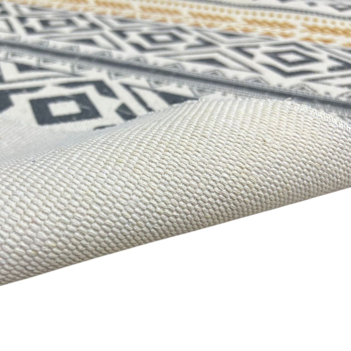 GENERICO - Bajada De Cama Kilim Pasillera De 130x60cm En Algodon Tejida Con Flecos Estampada
