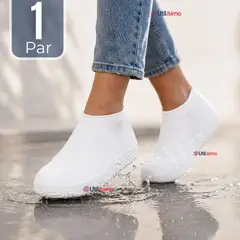 UTILISIMO - Fundas Cubre Zapatos Blanco Impermeable Surtidas Silicona Antideslizante 1 Par