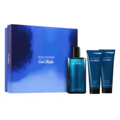 DAVIDOFF - Set Perfume Cool Water Estuche EDT 125 ml + Gel 75 ml + AS 75 ml