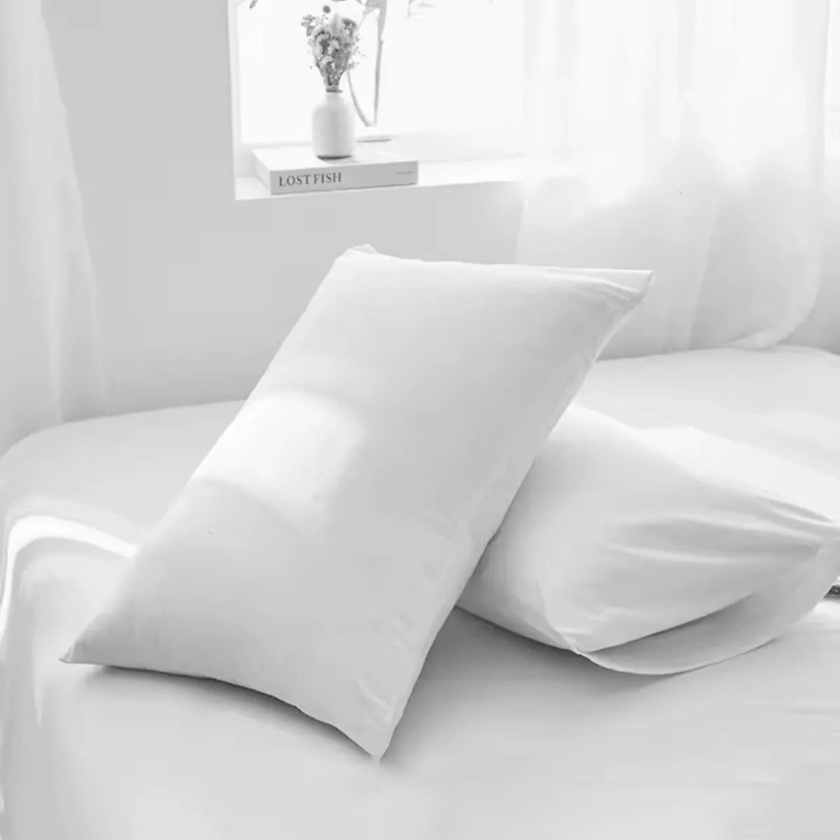 GENERICO - Pack de 4 Almohadas Blancas Normal para Dormir 50x70 cm