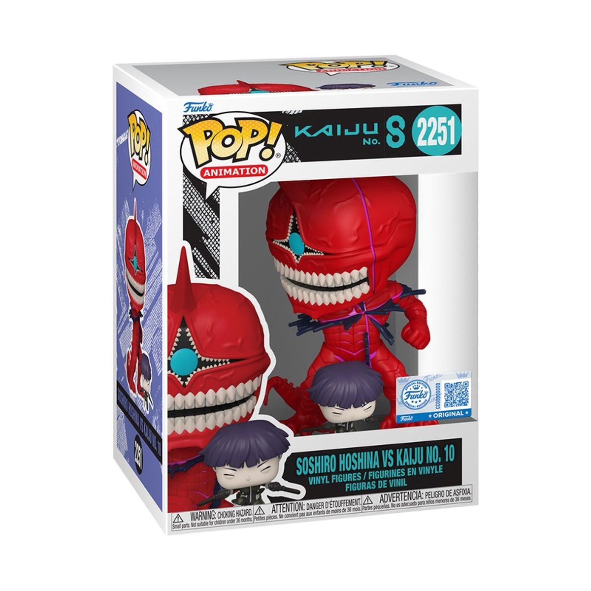 FUNKO - Funko Pop Kaiju nro. 8 – Soshiro hoshina Vs Kaiju nro. 10 #2251 + Protector