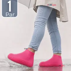 UTILISIMO - Fundas Cubre Zapatos Rosado Impermeable Surtidas Silicona Antideslizante 1 Par