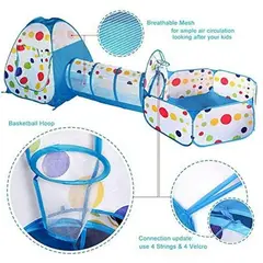 GENERICO - Carpa Infantil Plegable 3 en 1 con Túnel y Piscina de Pelotas