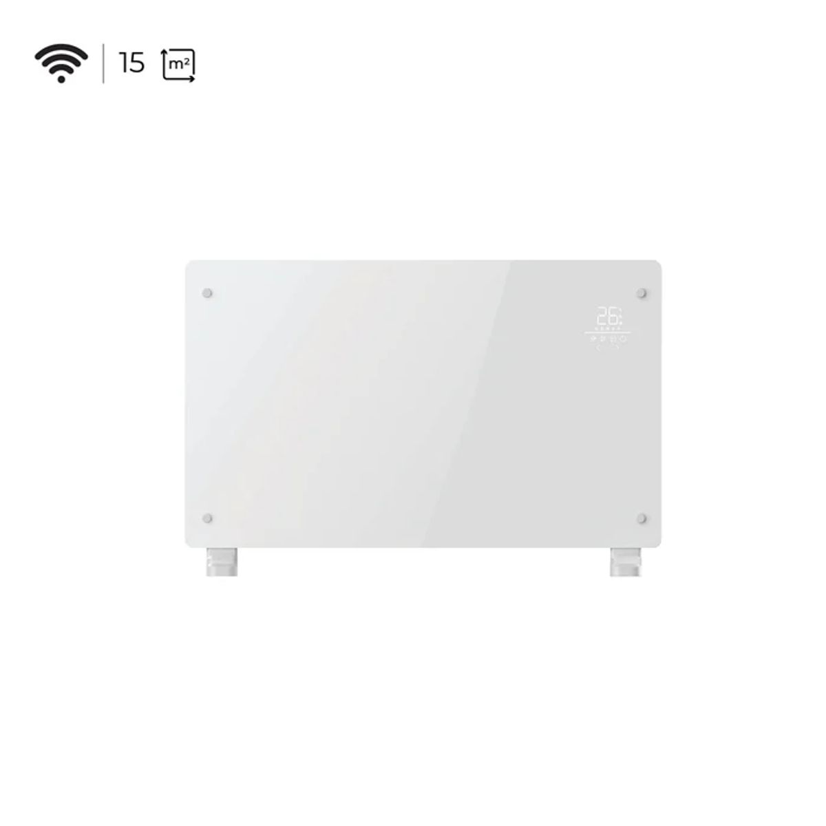 Estufa Calefactor Panel Radiador Eléctrico NordGlass Blanco 1500W, marca VERKEN - Foto Principal