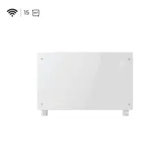 VERKEN - Estufa Calefactor Panel Radiador Eléctrico NordGlass Blanco 1500W
