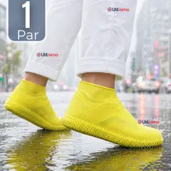 UTILISIMO - Fundas Cubre Zapatos Amarillo Impermeable Surtidas Silicona Antideslizante 1 Par