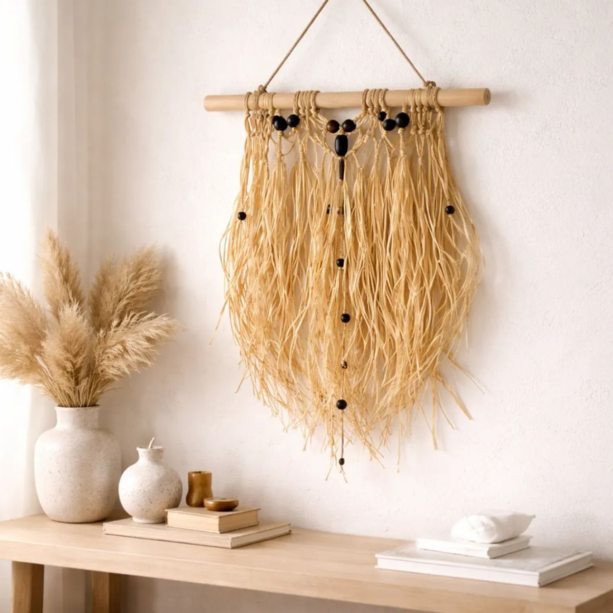 GENERICO - Decorativo De Pared Rafia Estilo Boho