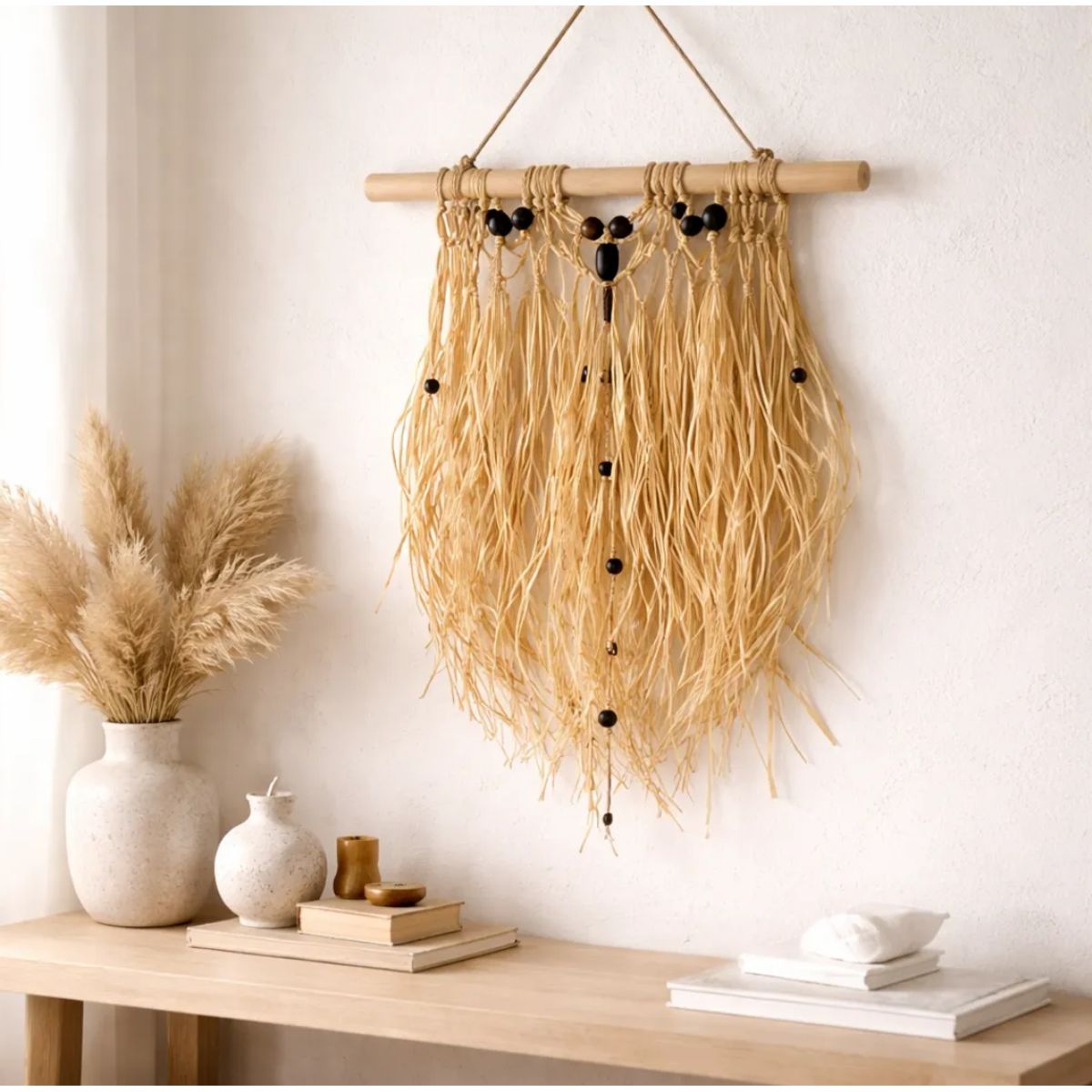 GENERICO - Decorativo De Pared Rafia Estilo Boho