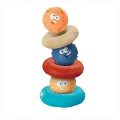 GENERICO - Jenga Bebe Apilable Sensorial con Aros y Pelotas