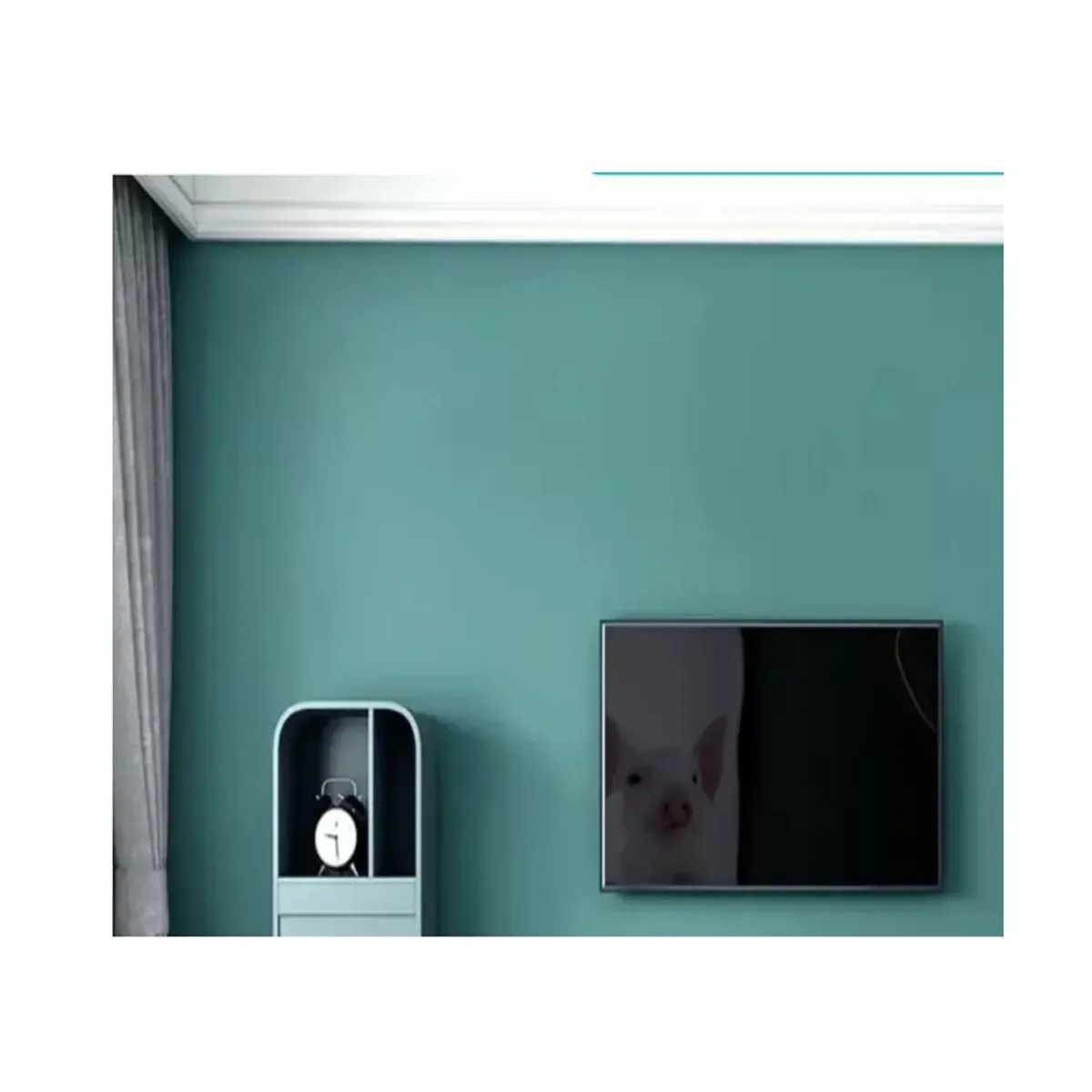 GENERICO - PAPEL MURAL AUTOADHESIVO TURQUESA – PACK 3 ROLLOS 18m2