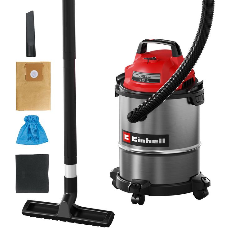 EINHELL ASPIRADORA POLVO AGUA 900W 15L TAMBOR ACERO INOX