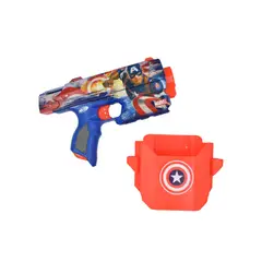 HASBRO - Lanzador Nerf Capitán América Marvel con Funda y 10 Dardos