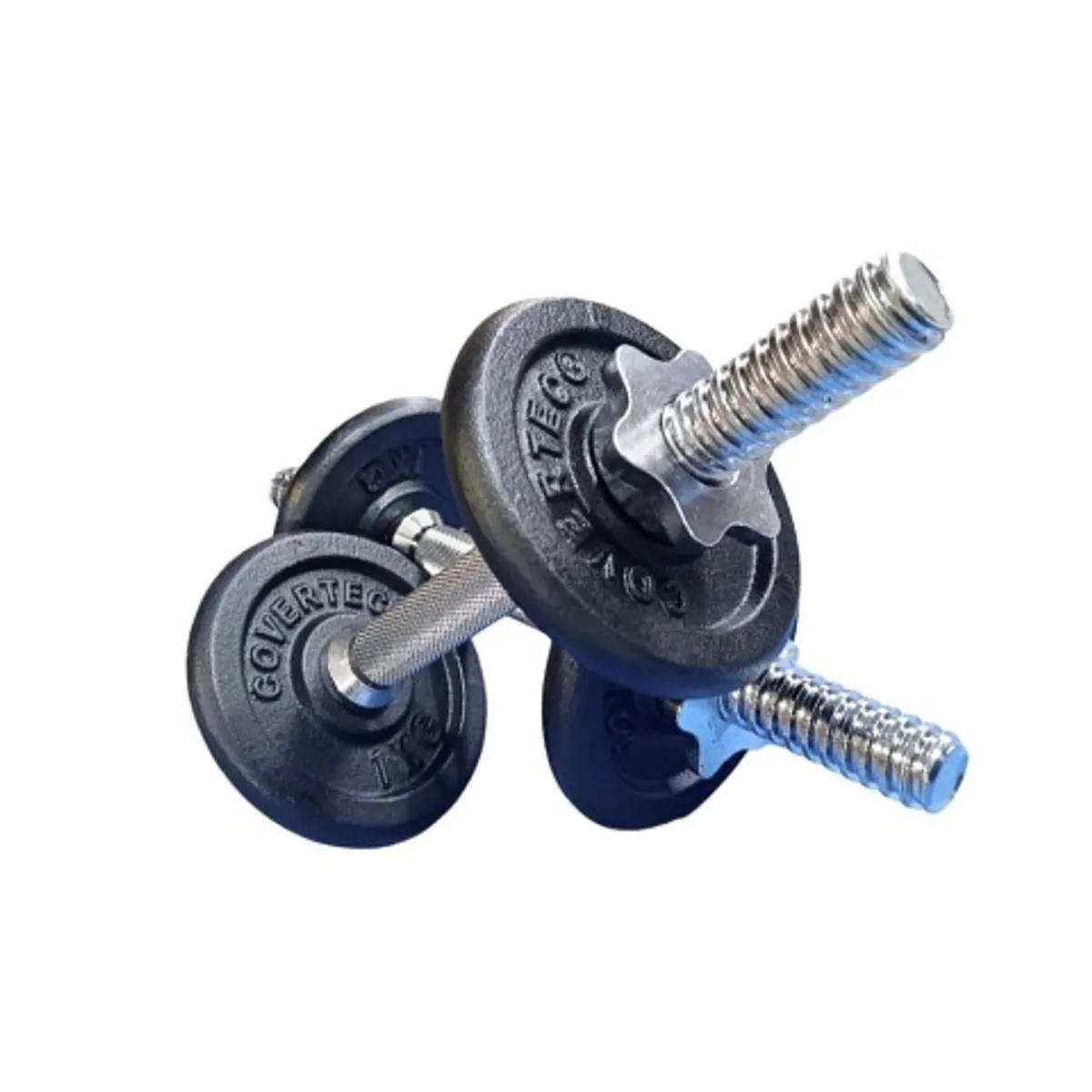 COVERTEC - SET PAR BARRAS MANCUERNAS + 4 DISCOS 1KG