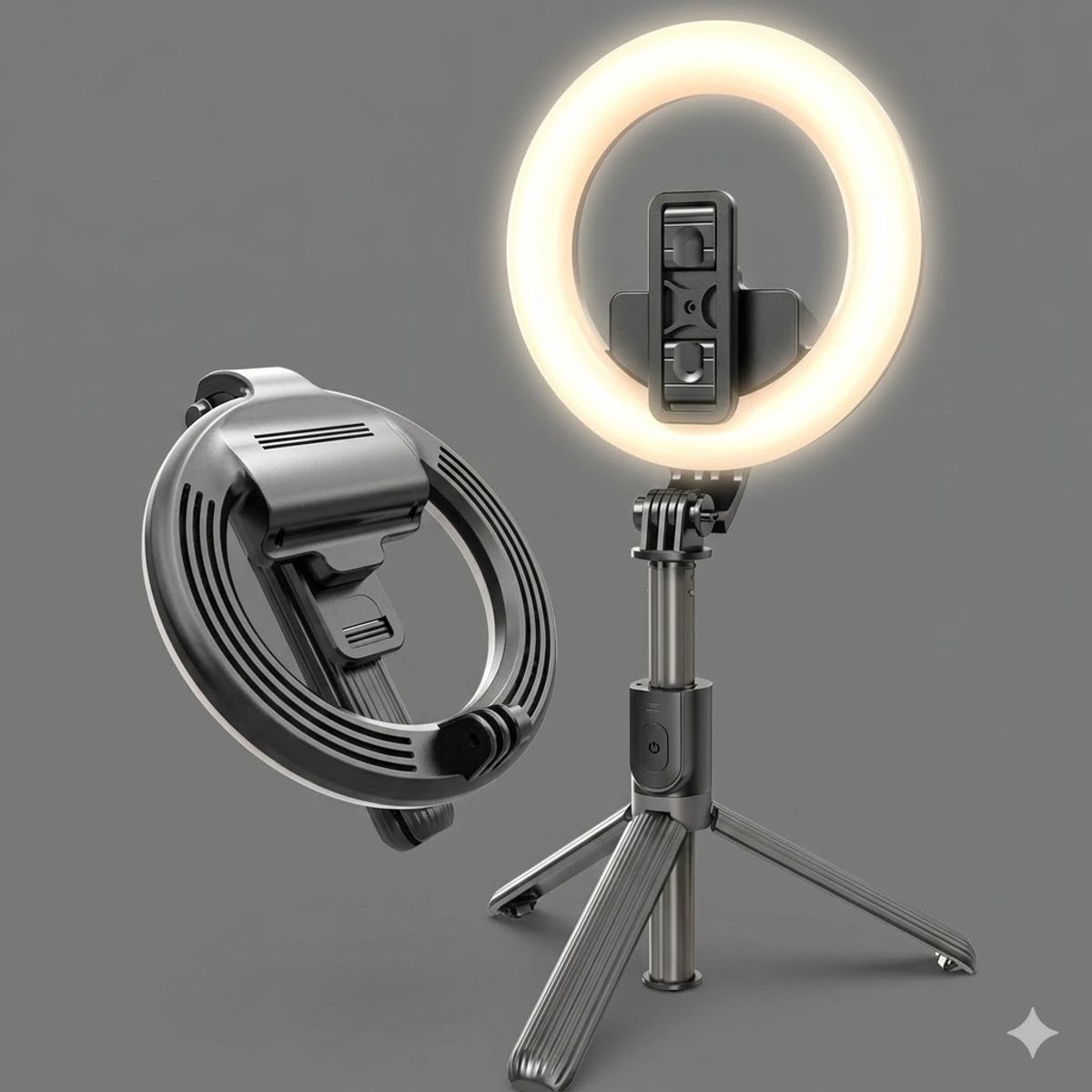 GENERICO - Selfie Stick L07 Accesorio Multifuncional 3 en 1 para Creadores de Contenido, Fotógrafos y Streamers