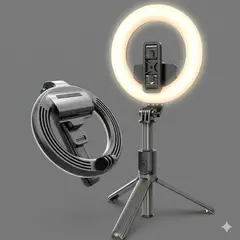 GENERICO - Selfie Stick L07 Accesorio Multifuncional 3 en 1 para Creadores de Contenido, Fotógrafos y Streamers