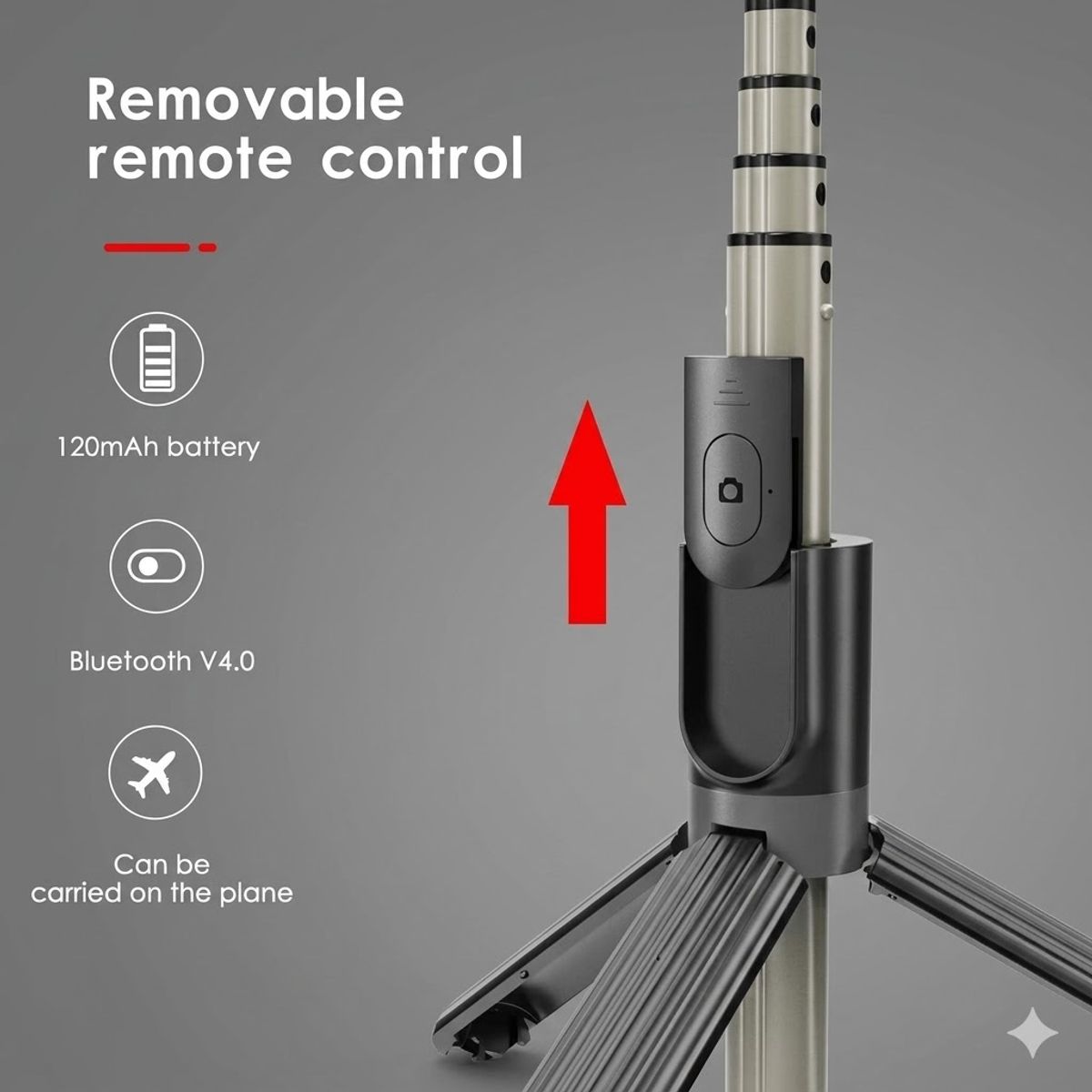GENERICO - Selfie Stick L07 Accesorio Multifuncional 3 en 1 para Creadores de Contenido, Fotógrafos y Streamers