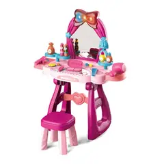 GENERICO - Set De Maquillaje Tocador Infantil Interactivo Con Silla