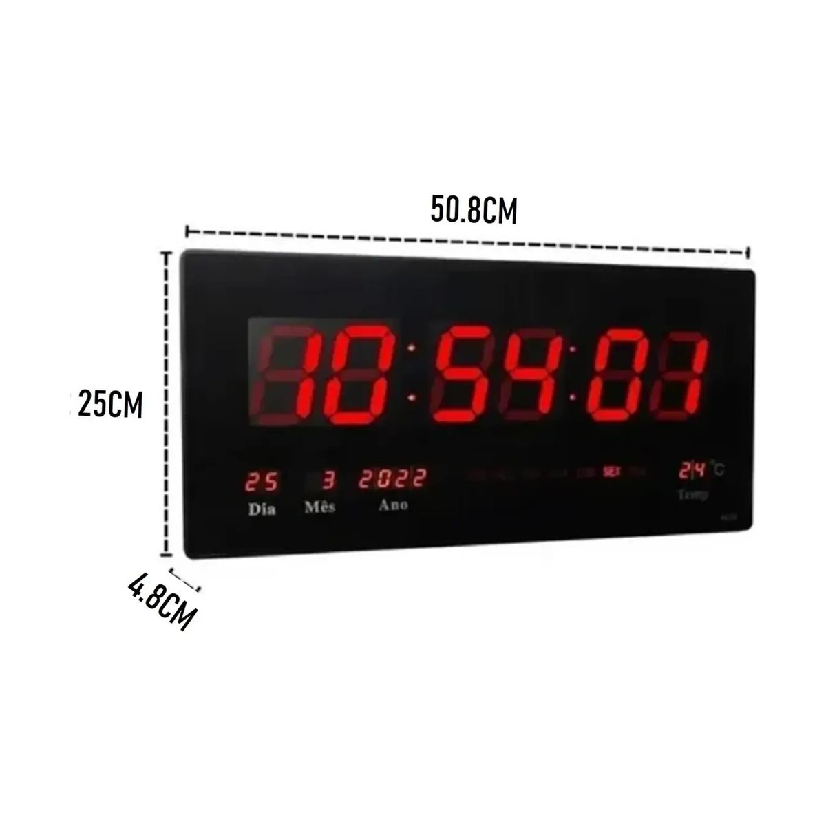 GENERICO - Reloj Digital De Pared Fecha Termómetro