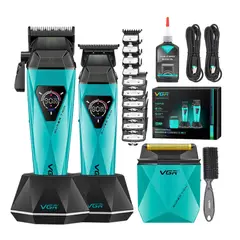 VGR - Combo Barbería Profesional V-877 S3 Diamante 9000rpm