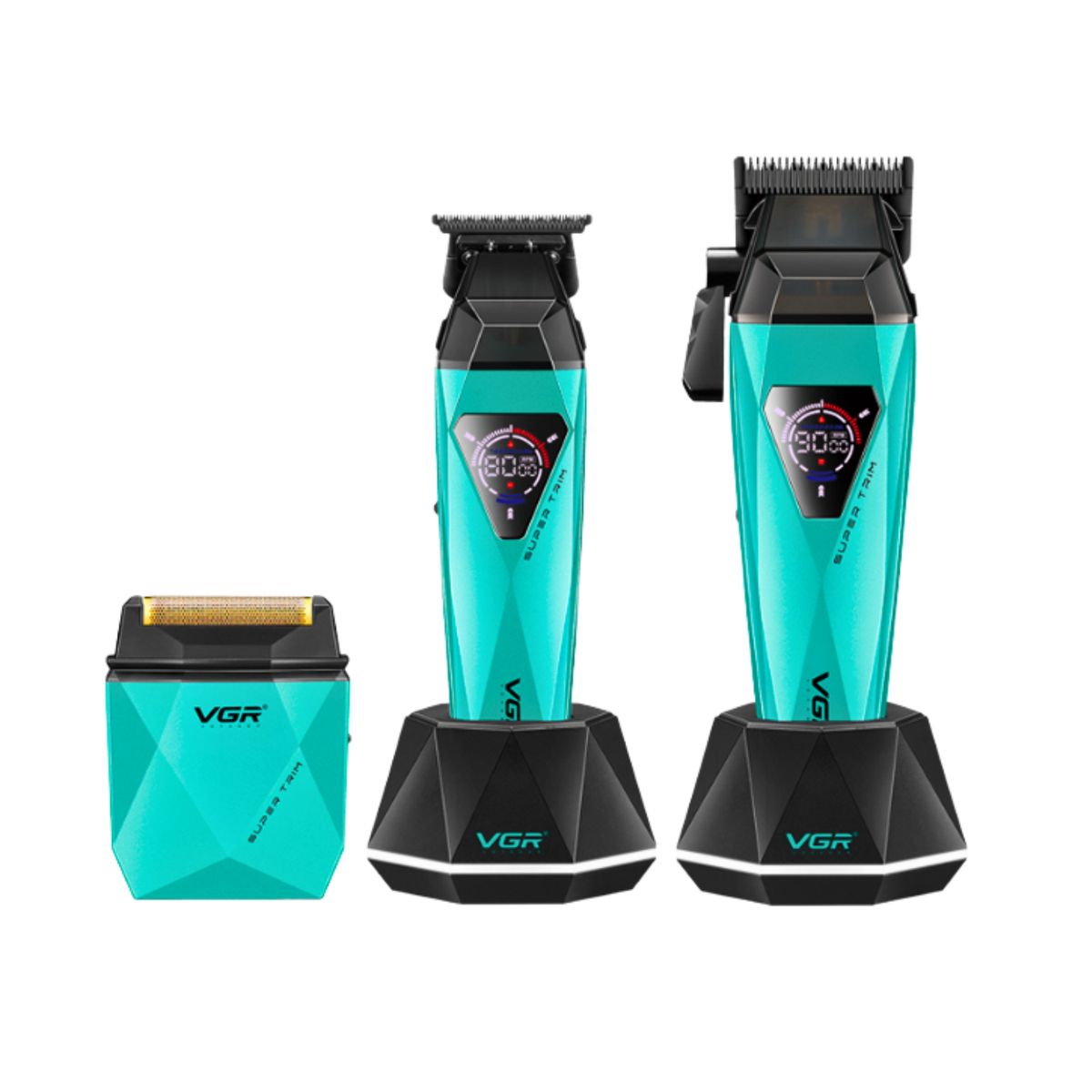 VGR - Combo Barbería Profesional Vgr V-877 S3 Diamante 9000rpm