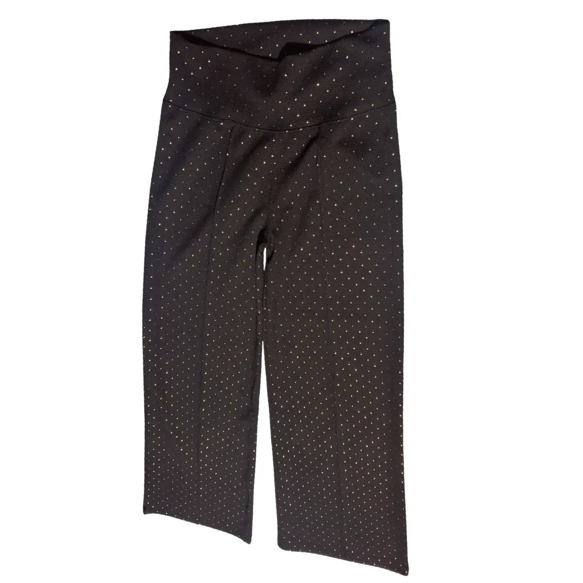 AAYO MODA - Pantalon Ancho Mujer Elegante Con Brillos Dorados