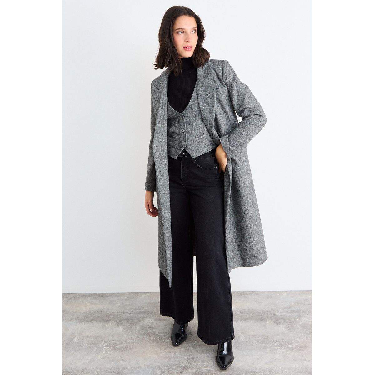 IO - Chaqueton Fantasia Mujer Gris Io