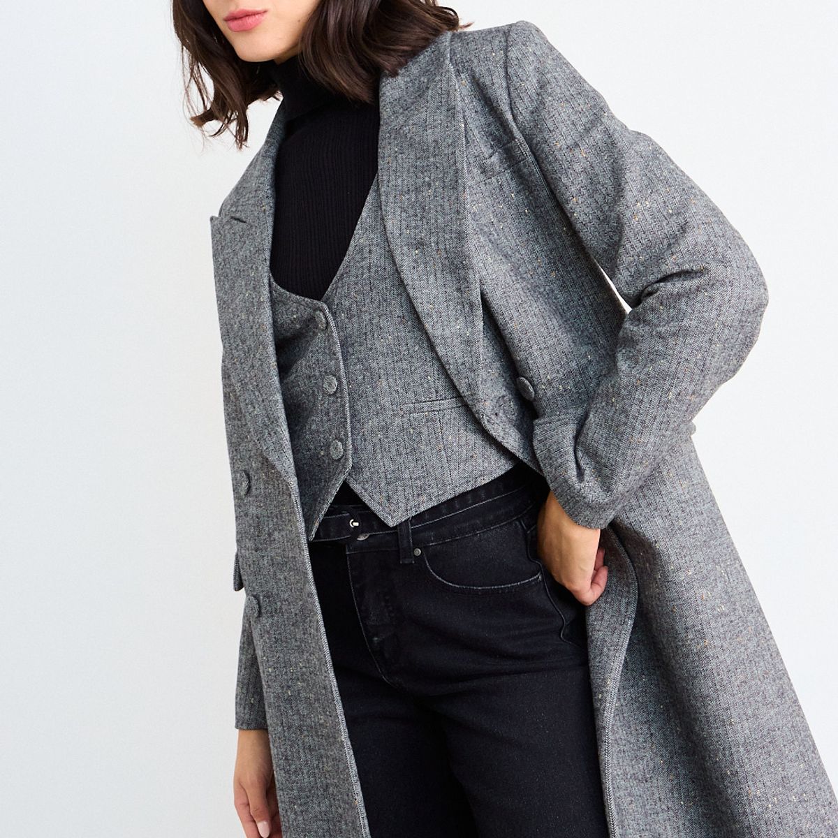 IO - Chaqueton Fantasia Mujer Gris Io