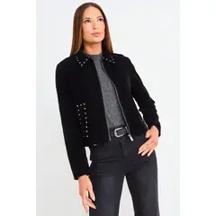 ASH - Chaqueta Lisa Mujer Negro