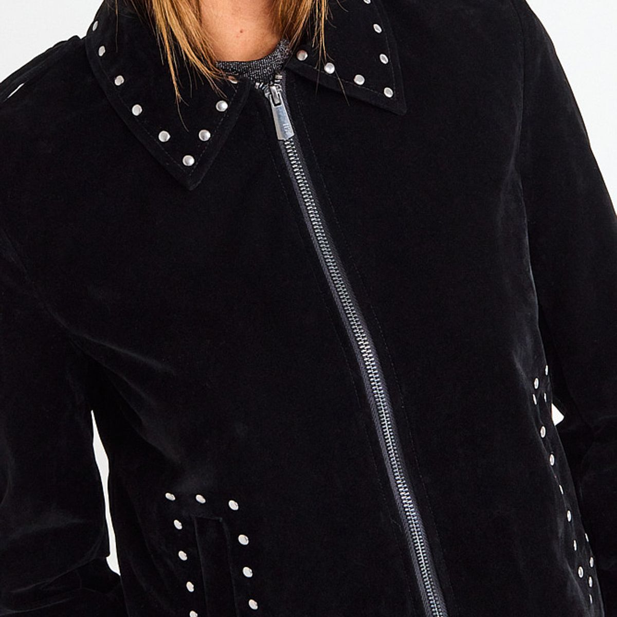 ASH - Chaqueta Lisa Mujer Negro Ash