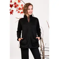 MAGENTA WOMAN - Chaqueta Paño Polar 15 Negra