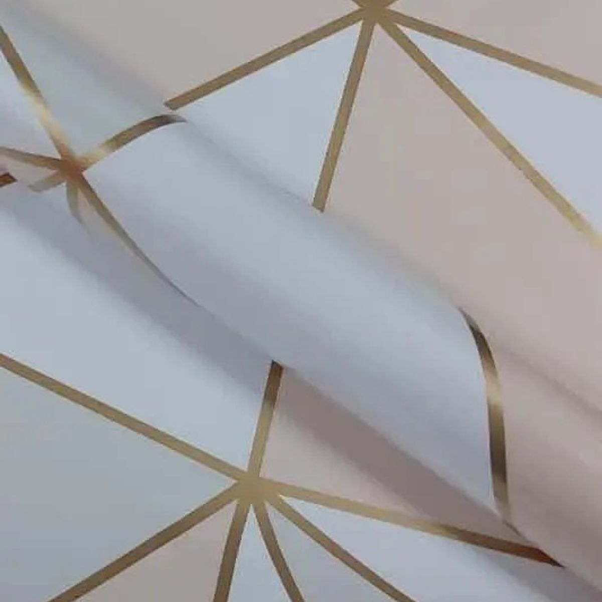 GENERICO - PAPEL MURAL AUTOADHESIVO TRIANGULO ROSADA  – PACK 3 ROLLOS 18m2