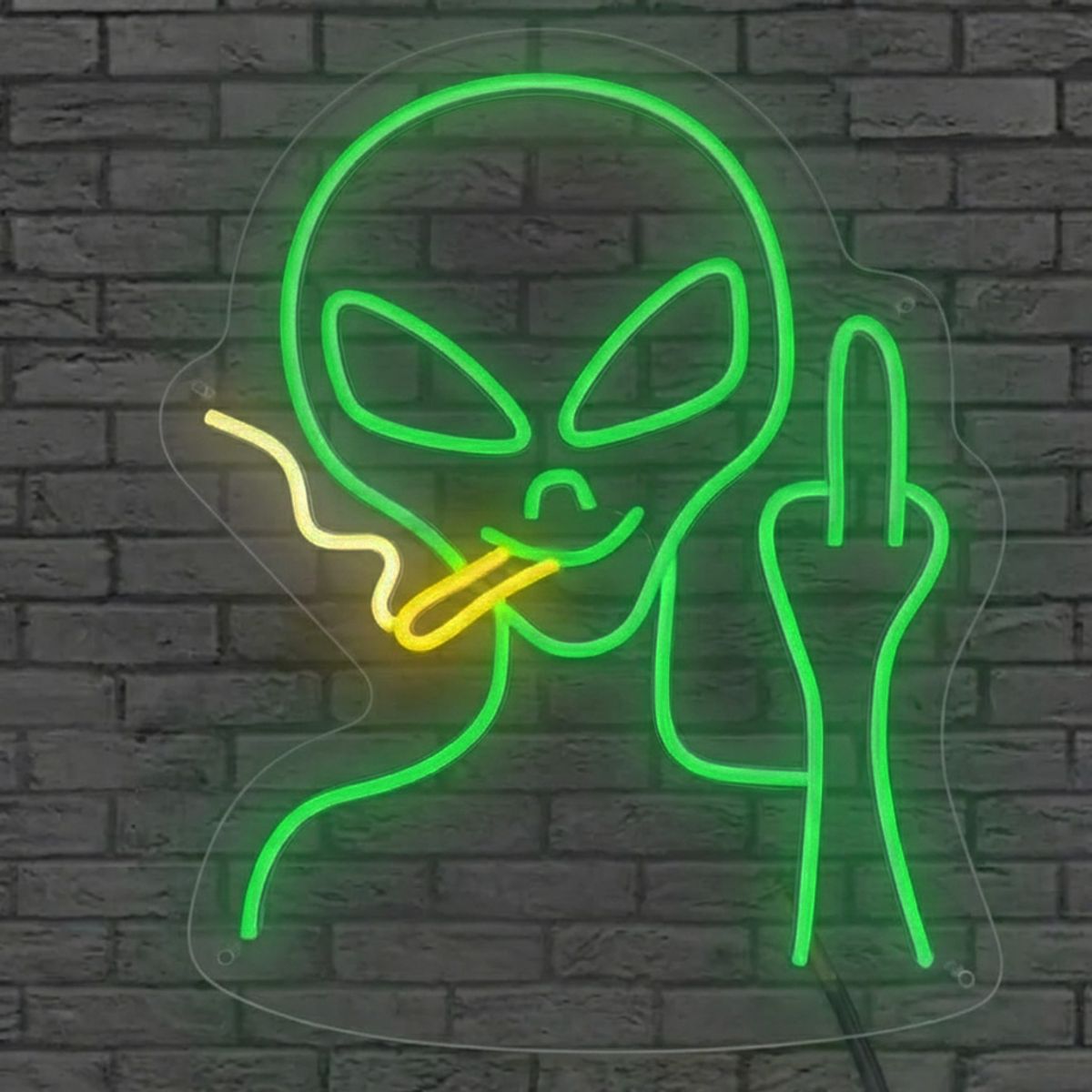 GENERICO - Letrero Cartel Luminoso Neon Led Alien Grosero