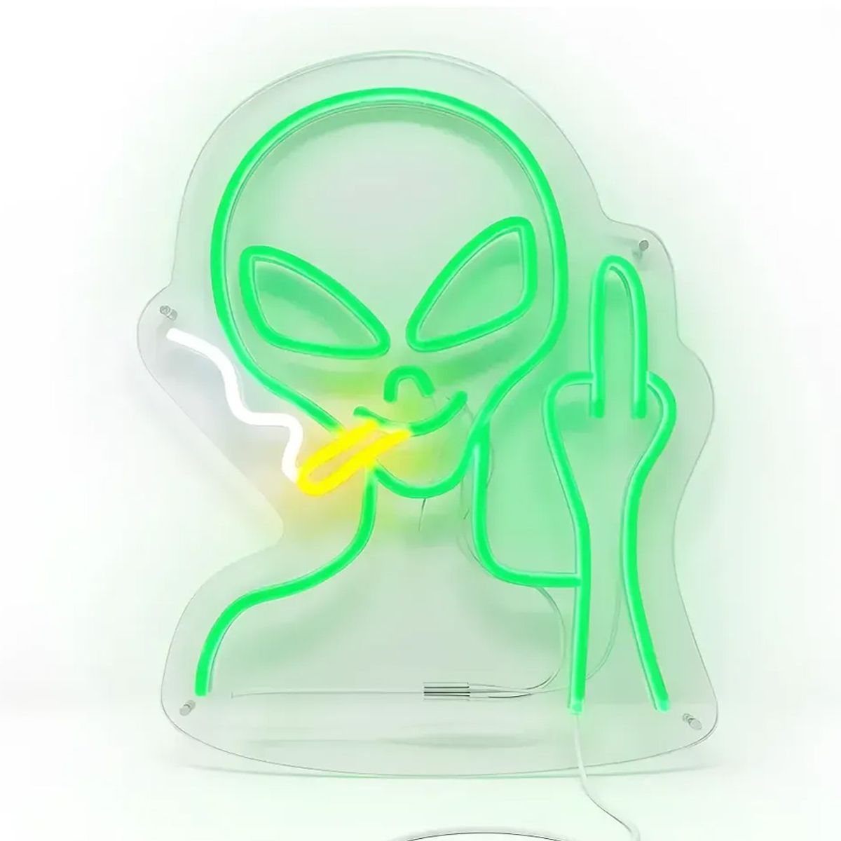 GENERICO - Letrero Cartel Luminoso Neon Led Alien Grosero