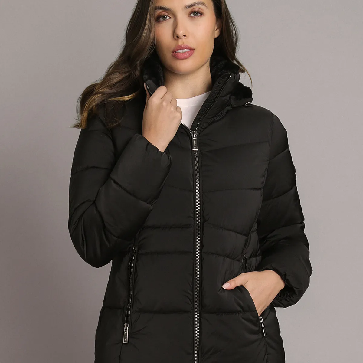 CALVIN KLEIN - Parka Puffer Corta con Gorro