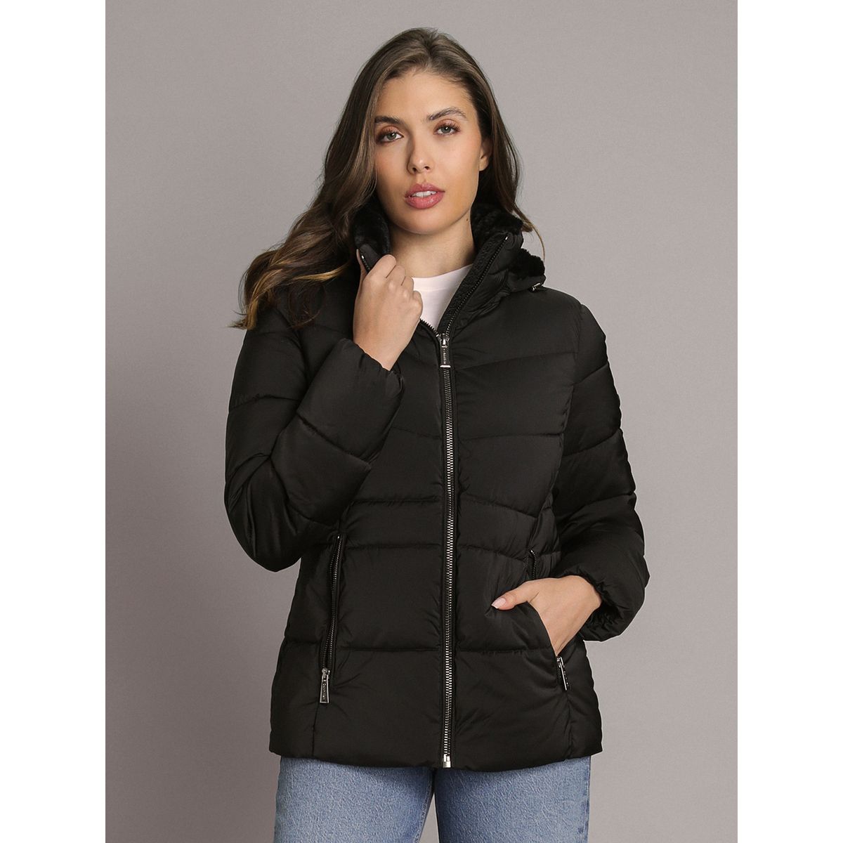 CALVIN KLEIN - Parka Puffer Corta con Gorro