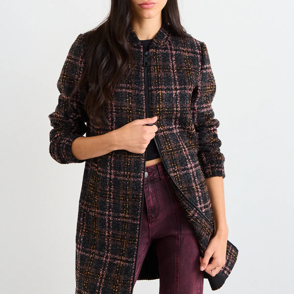 IO - Chaqueton Liso Mujer Negro Io