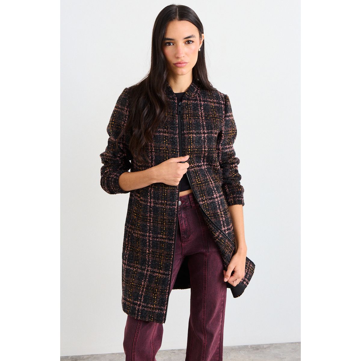 IO - Chaqueton Liso Mujer Negro Io