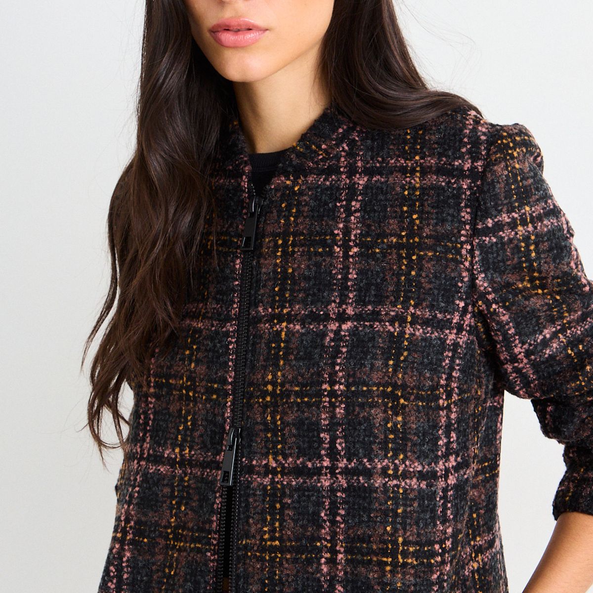 IO - Chaqueton Liso Mujer Negro Io